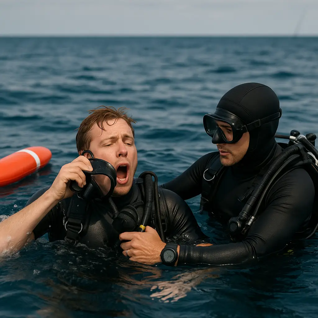 PADI Rescue Diver Course 3 20250702 1647 Diver Rescue Operation simple compose 01jz6n2wyyecqtcgv1hz32v3md